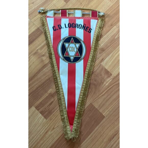 Vintage  Collectable C.D‎ Logroñés Soccer Banner - Picture 1 of 2